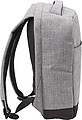 Two-tone polyester (600D) anti-theft backpack, with PVC backing.