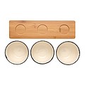 Ukiyo 3pc serving bowl set with bamboo tray