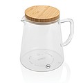 Ukiyo borosilicate glass carafe with bamboo lid 1.2L