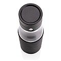 Ukiyo glass hydration tracking bottle with sleeve