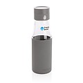 Ukiyo glass hydration tracking bottle with sleeve