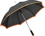Umbrella made of pongee, automatic, orange