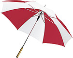 Umbrella with crook handle.Red/white