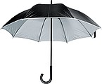Umbrella with double nylon cover, grey