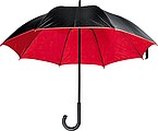 Umbrella with double nylon cover, red