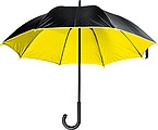 Umbrella with double nylon cover, yellow