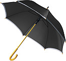 Umbrella with reflective border Black