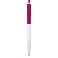 Unica recycled plastic ballpoint pen (blue ink), magenta
