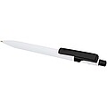 Unica recycled plastic ballpoint pen (blue ink), solid black