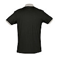 UNISEX POLO SHIRT PRINCE, BLACK/GREY, M