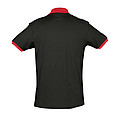 UNISEX POLO SHIRT PRINCE, BLACK/RED, L
