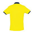 UNISEX POLO SHIRT PRINCE, LEMON/FRENCH NAVY, M