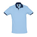 UNISEX POLO SHIRT PRINCE, SKY BLUE/FRENCH NAVY, L