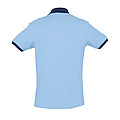 UNISEX POLO SHIRT PRINCE, SKY BLUE/FRENCH NAVY, L