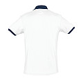 UNISEX POLO SHIRT PRINCE, WHITE/FRENCH NAVY, L