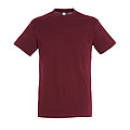UNISEX ROUND COLLAR T-SHIRT REGENT, BURGUNDY, L
