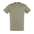 UNISEX ROUND COLLAR T-SHIRT REGENT, KAKI, L