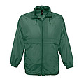 UNISEX WATER REPELLENT WINDBREAKER SURF, FOREST GREEN, XXL