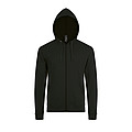 UNISEX ZIP HOODIE STONE, BLACK, L