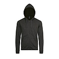 UNISEX ZIP HOODIE STONE, CHARCOAL MELANGE, L