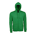 UNISEX ZIP HOODIE STONE, KELLY GREEN, L