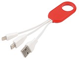 universal charging cable GET THREE, red