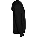 Urban kids hoodie, black with grey details, 3/4 years