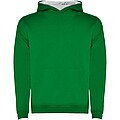 Urban kids hoodie, green with white details, 5/6 years