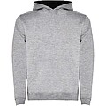 Urban kids hoodie, grey with black details, 3/4 years
