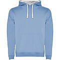 Urban kids hoodie, light blue with white details, 5/6 years