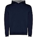 Urban kids hoodie, navy with grey details, 3/4 years