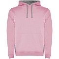 Urban kids hoodie, pink with grey details, 3/4 years