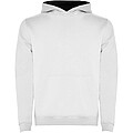 Urban kids hoodie, white with blue details, 5/6 years