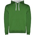 Urban mens hoodie, green with white details, XS