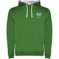 Urban mens hoodie, green with white details, XS