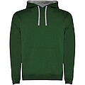 Urban mens hoodie, green with white details, XS