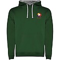 Urban mens hoodie, green with white details, XS