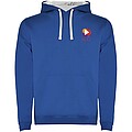 Urban mens hoodie, roayl blue with white details, XS