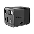 Urban Vitamin Mendocino 65W GaN charger retractable cable, black