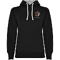 Urban womens hoodie, black with grey details, S
