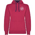 Urban womens hoodie, dark pink with purple details, S