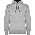 Urban womens hoodie, grey with black details, S