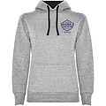 Urban womens hoodie, grey with black details, S
