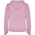 Urban womens hoodie, pink with grey details, S
