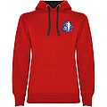 Urban womens hoodie, red with black details, S