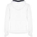 Urban womens hoodie, white with blue details, S
