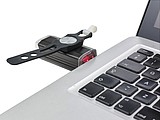 USB-charged COB bicycle light.