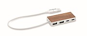 USB hub 4 ports 27,5 cm, wood