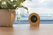 Utah RCS rplastic and FSC® bamboo LCD desk clock