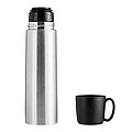 Vacuum flask, black, silver